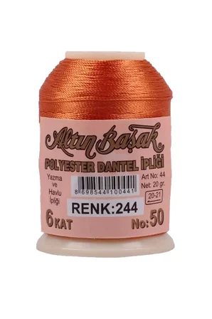 Tedar 3 Adet Altınbaşak Oya ve Dantel İpi 20 gr - Royaleks - No: 244 - 465 - 023 Najmaddin