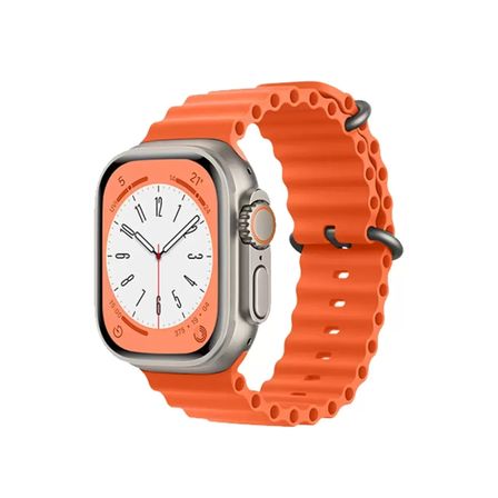 Mark Newface Apple Watch 42mm Ocean Kordon - Turuncu Najmaddin