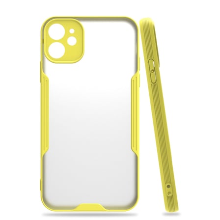 Bez iPhone 11 Kılıf Platin Silikon - Sarı Najmaddin