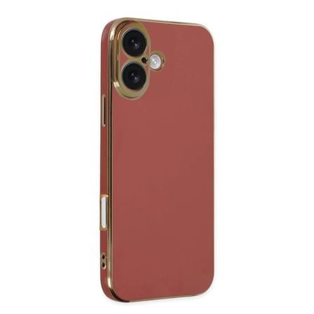 Bez iPhone 16 Kılıf Volet Silikon - Kırmızı Najmaddin
