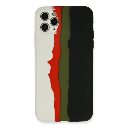 MEPA Najmaddin İphone 11 Pro Kılıf Ebruli Lansman Silikon - Beyaz-siyah Najmaddin