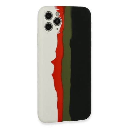 MEPA Najmaddin İphone 11 Pro Kılıf Ebruli Lansman Silikon - Beyaz-siyah Najmaddin
