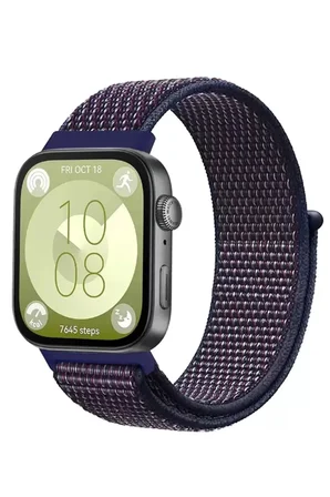 Sh Newface Huawei Fit 4 Hasırlı Cırtcırtlı Kordon - Mavi-beyaz Najmaddin