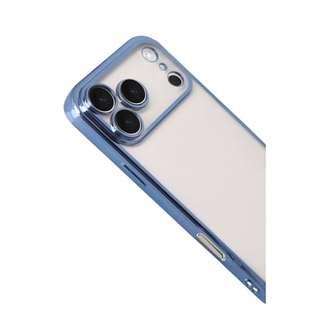Bez iPhone 17 Pro Max Razer Lensli Silikon - Açık Mavi Najmaddin