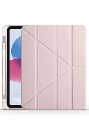 Sh Newface Apple İpad 2022 10.9 (10.nesil) Kılıf Kalemlikli Mars Tablet Kılıfı - Rose Gold Najmaddin
