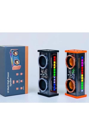 MEPA Najmaddin Şeffaf Mecha Müzik Tws Stereo Rgb İşıklı Hoparlör Kablosuz Bluetooth . Taşınabilir Hoparlör V Najmaddin