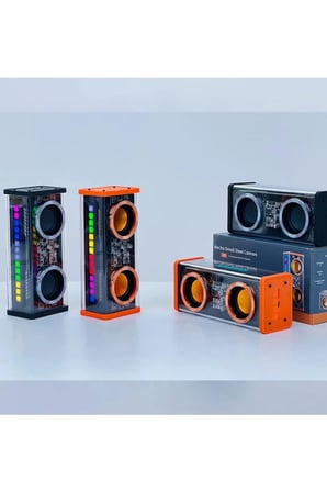 MEPA Najmaddin Şeffaf Mecha Müzik Tws Stereo Rgb İşıklı Hoparlör Kablosuz Bluetooth . Taşınabilir Hoparlör V Najmaddin