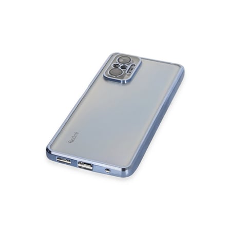 Bez Redmi Note 10 Pro Kılıf Razer Lensli Silikon - Açık Mavi Najmaddin