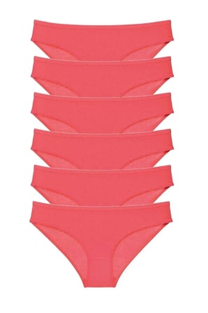 Tedar 6 adet Süper Eko Set Likralı Kadın Slip Külot Fuşya Najmaddin