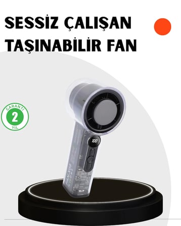Mey Mey İthalat Kompakt Dijital Ekranlı Fan | 100 Seviye Hız + Sessiz Çalışma Najmaddin
