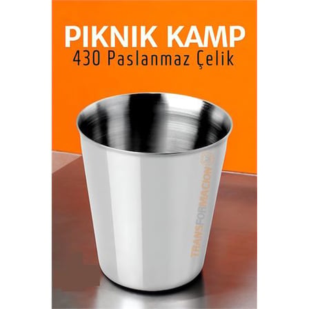 Arab Paslanmaz Çelik Bardak – Kamp, Piknik ve Mutfak İçin Dayanıklı Metal Bardak 719313
