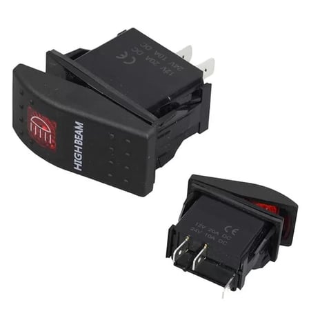 Sh Powermaster Projektör Sembollü Işıklı 3 Pinli On-off 12-24v Marin Switch Najmaddin