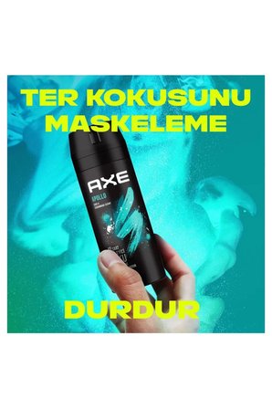 Tedar Axe Erkek Sprey Deodorant Apollo 48 Saat Etkileyici Koku Vücut Spreyi 150 ml Najmaddin