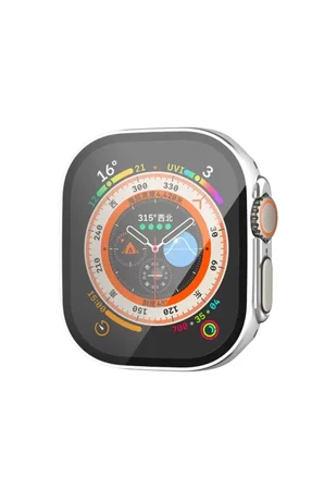 Sh Newface Apple Watch Ultra 49mm Legend Camlı Kasa Ekran Koruyucu - Gümüş Najmaddin