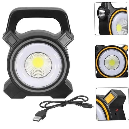 Sh Powermaster Jy-819a Cob Ve Angel Led'li 3 Modlu Solar + Usb Şarjlı Çalışma Lambası Najmaddin