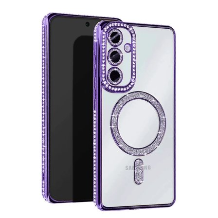 Samsung Galaxy S25 FE Joke Simli Magneticsafe Kılıf - Derin Mor Najmaddin