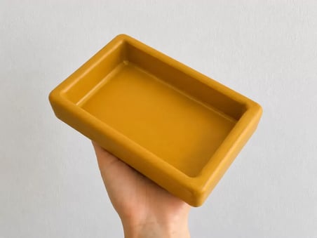 Sh Dikdörtgen Model Beton Kedi Köpek Mama Ve Su Kabı 18 X 10,5 X 4,5 Cm - Bronz Najmaddin