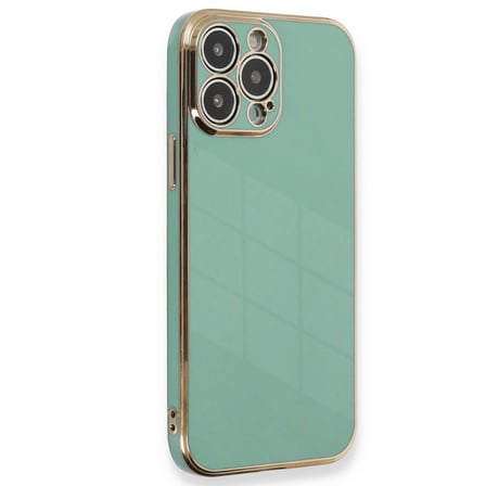 Bez iPhone 15 Pro Kılıf Volet Silikon - Açık Yeşil Najmaddin