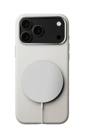 iPhone 17 Pro Wonder Deri Magsafe Kapak - Beyaz Najmaddin