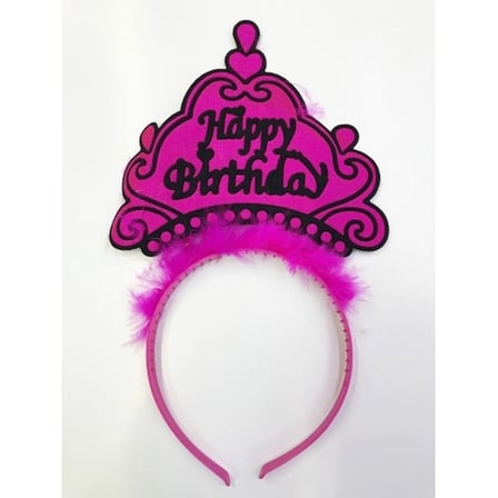 Mey Mey İthalat Happy Birthday Yazılı Neon Renk Taç 12 Adet Najmaddin