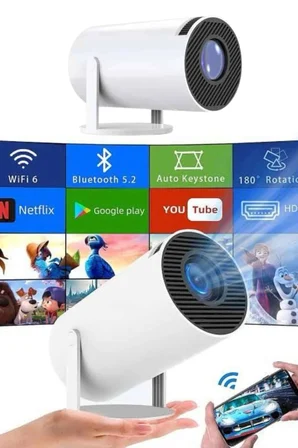 Mey Mey İthalat Sinema Projektörü Android HDMI USB WİFİ Ses Çıkışlı Ayaklı Projeksiyon Taşınabilir Yeni Nesil Najmaddin