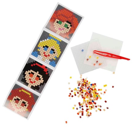 Ticaret 4in1NessiWorld Princess Pixel Pixel Boncuk Aktivite ve Oyuncak Seti Najmaddin