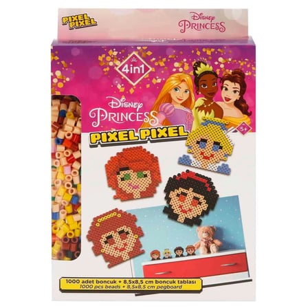 Ticaret 4in1NessiWorld Princess Pixel Pixel Boncuk Aktivite ve Oyuncak Seti Najmaddin