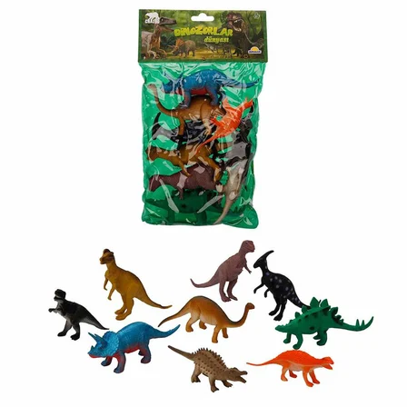 Ticaret 9 lu Dinozor Figür Seti 12-20 cm Najmaddin