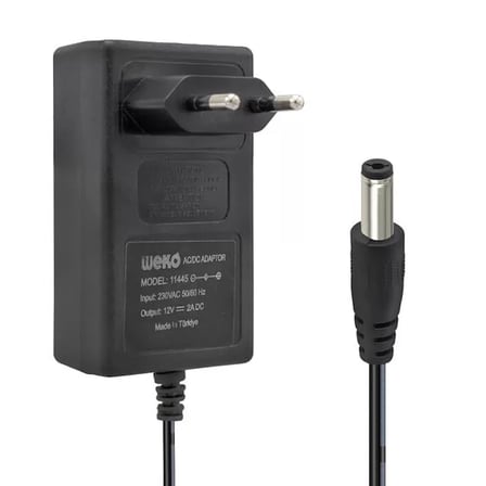 Sh Weko 12 Volt 2 Amper 24 Watt Plastik Kasa Priz Tipi Adaptör (5.5x2.5 Uçlu) Najmaddin