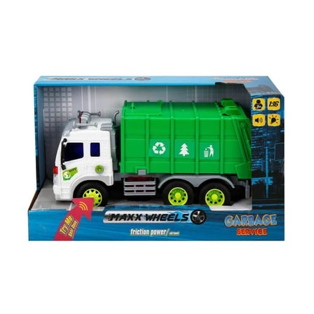 Ticaret 13078 1:16 Maxx Wheels Sesli ve Işıklı Geri Dönüşüm Kamyonları Najmaddin