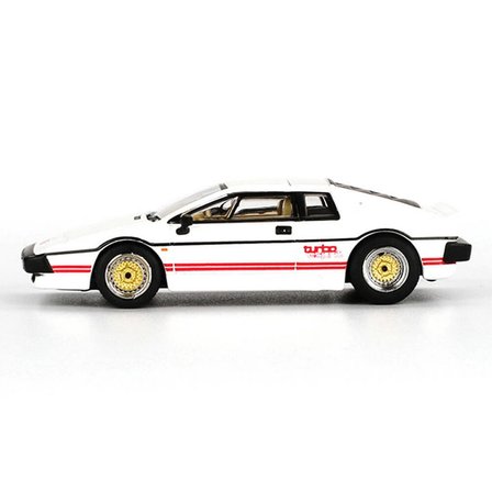 Ticaret Mini GT 1/64 Lotus Esprit Turbo White "For Your Eyes Only" Blister Paket Najmaddin