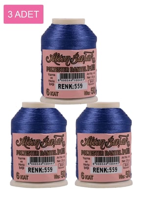 Tedar 3 Adet Altınbaşak Oya ve Dantel İpi 20 gr - Royaleks - No: 559 Najmaddin