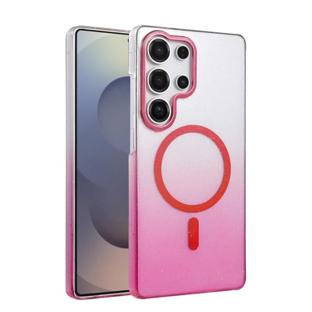 Bez Galaxy S23 Ultra Glossy Magsafe Kapak - Pembe Najmaddin