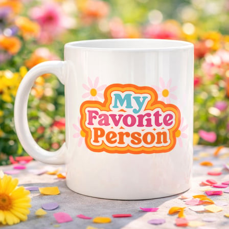 Bez My Favorite Person Yazılı Porselen Kupa Model 17 Sevgiliye Arkadaşa Özel Tatlı Tasarım Hediye Kupası Najmaddin