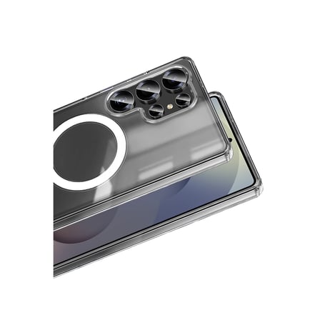 Bez Galaxy S25 Ultra Kılıf Magneticsafe Şeffaf Silikon - Şeffaf Najmaddin