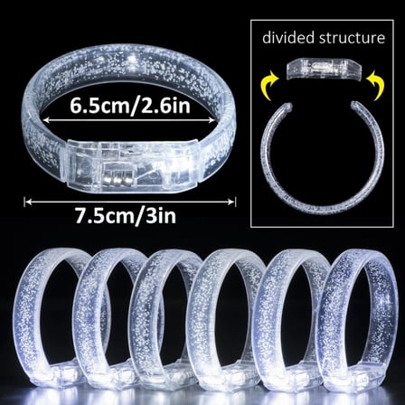 Ticaret Beyaz-Gümüş Led Işıklı Baskı Yapılabilen Pilli Bileklik Bilezik 1,5 cm Genişlik Najmaddin