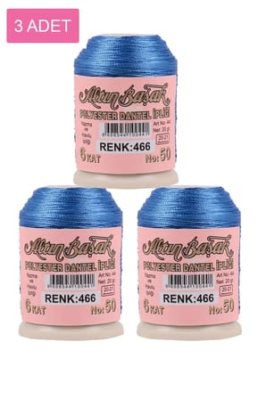 Tedar 3 Adet Altınbaşak Oya ve Dantel İpi 20 gr - Royaleks - No: 466 Najmaddin