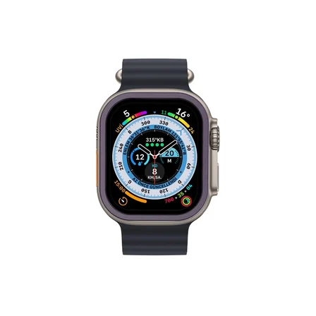 MEPA Najmaddin Watch Ultra 49mm Alüminyum Kasa Cam Ekran Koruyucu - Mor Najmaddin