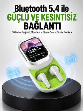 Karg Kayar Kapaklı Şarj Kutusu Ve Dokunmatik Ekranlı Bluetooth Stereo Kulaklık Najmaddin