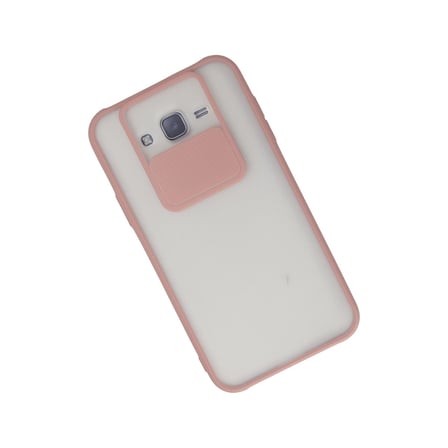 Bez Galaxy J7 Kılıf Palm Buzlu Kamera Sürgülü Silikon - Pembe Najmaddin
