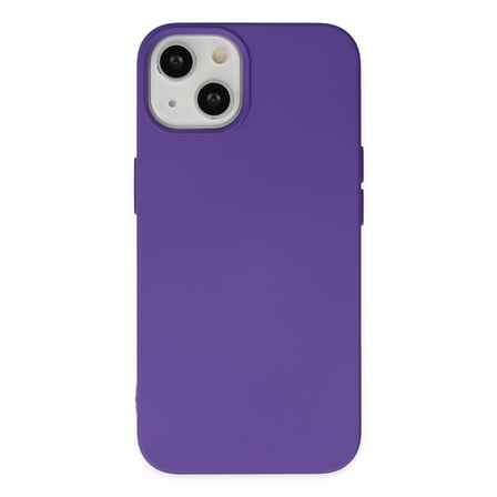 Bez iPhone 14 Plus Kılıf Nano içi Kadife Silikon - Mor Najmaddin