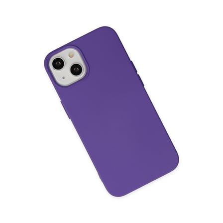 Bez iPhone 14 Plus Kılıf Nano içi Kadife Silikon - Mor Najmaddin