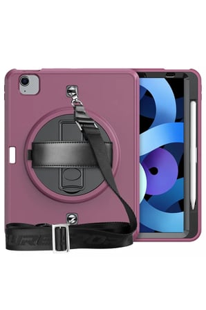 Mark Newface iPad Pro 11 (2020) Kılıf Strap-C Otterbox Tablet Kapak - Mürdüm Najmaddin
