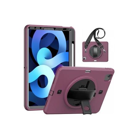 Mark Newface iPad Pro 11 (2020) Kılıf Strap-C Otterbox Tablet Kapak - Mürdüm Najmaddin