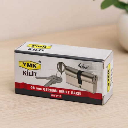 Tedar 68 mm Hibrit Silindir Barel - Nikel Saten, 3 Anahtar Najmaddin