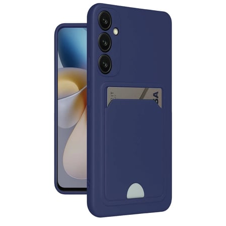 Tedar Samsung Uyumlu Galaxy M15 Kelvin Kartvizitli Silikon - Lacivert Najmaddin