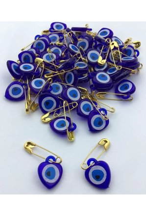 Tedar Nazar Boncuklu Çengelli Iğne 100 adet Najmaddin