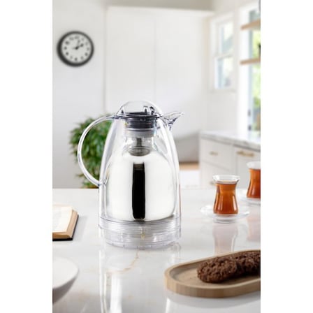 Bez 1.5 LT Isı Yalıtımlı Çay Ve Soğuk Su Termosu Şeffaf (12 Saat Sıcak Tutar& İçi Camdır) Najmaddin