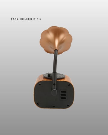Mey Mey İthalat Mini Nostaljik Bluetooth Hoparlör FM Radyo 8 Saat Batarya Yeni Nesil Najmaddin
