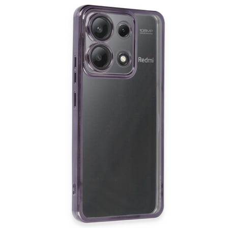 Bez Poco X6 Kılıf Razer Lensli Silikon - Mor Najmaddin